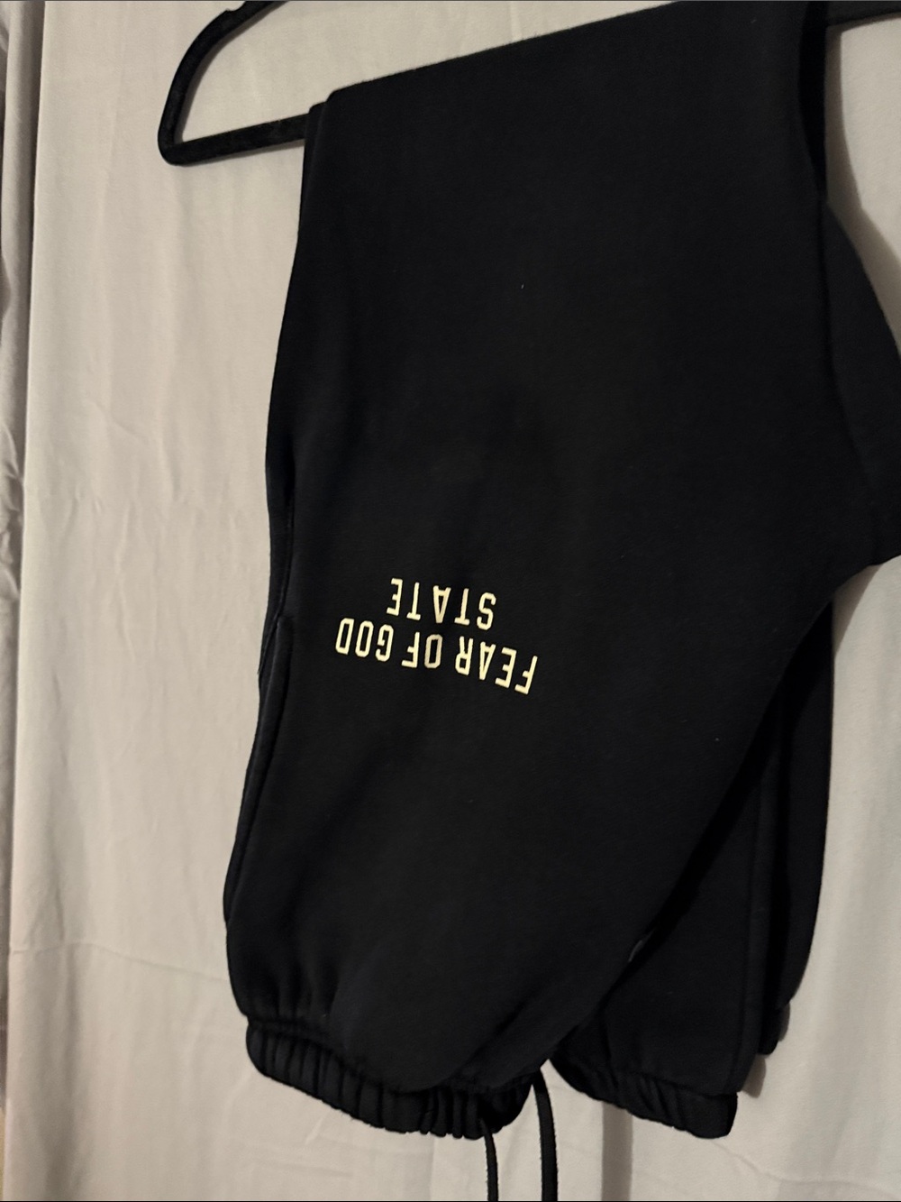 Fear of God Kids Black Sweatpants with Contrast Text